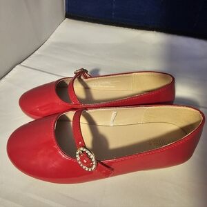 Gymboree Girls Elegant Red Flats Sz 11 Toddler